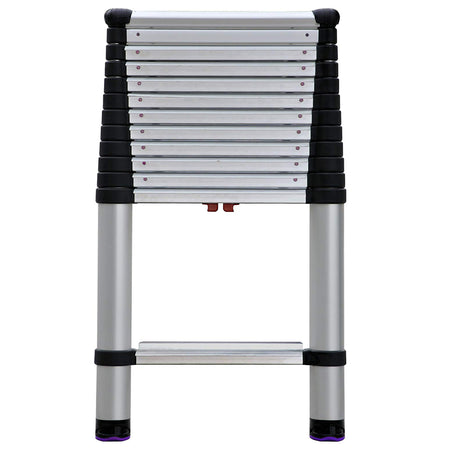 16 ft Reach Professional Wide Step Telescoping Extension Ladder