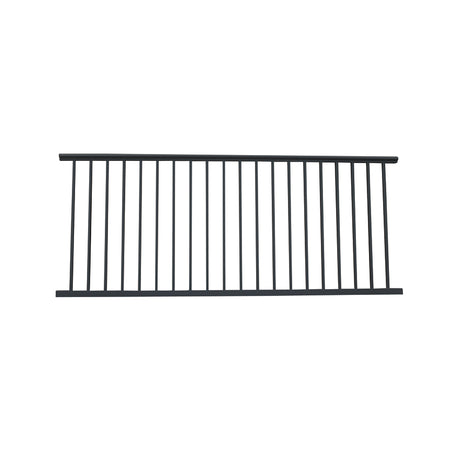8ft Pre-Assembled Picket Rail section - White/Black