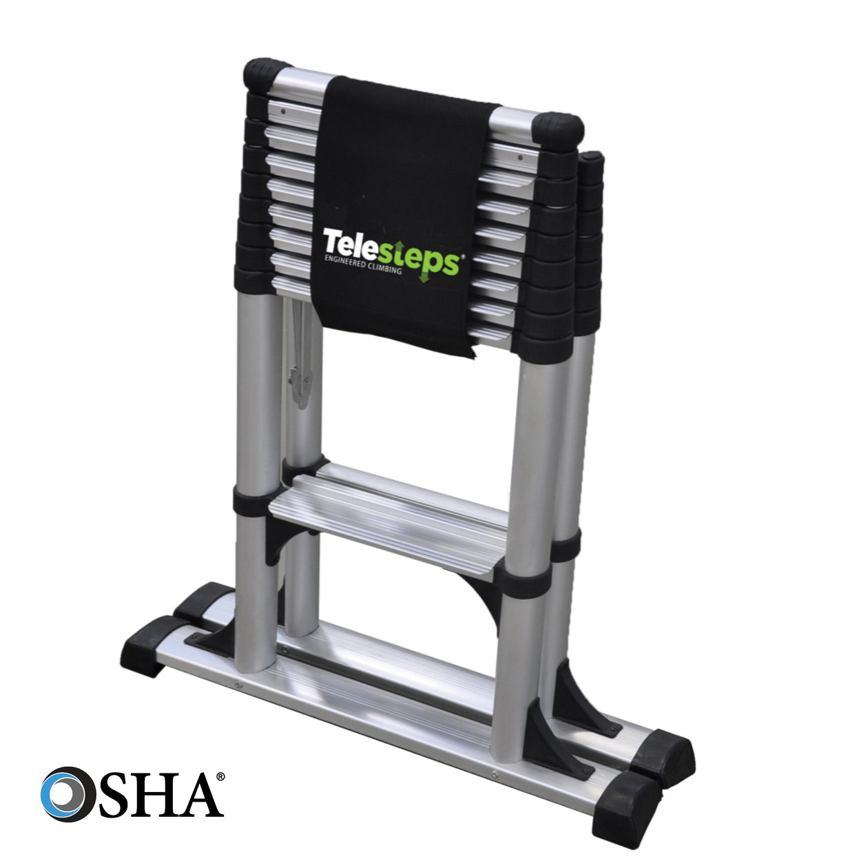 14 ft Reach Professional Wide Step Telescoping A-frame Ladder