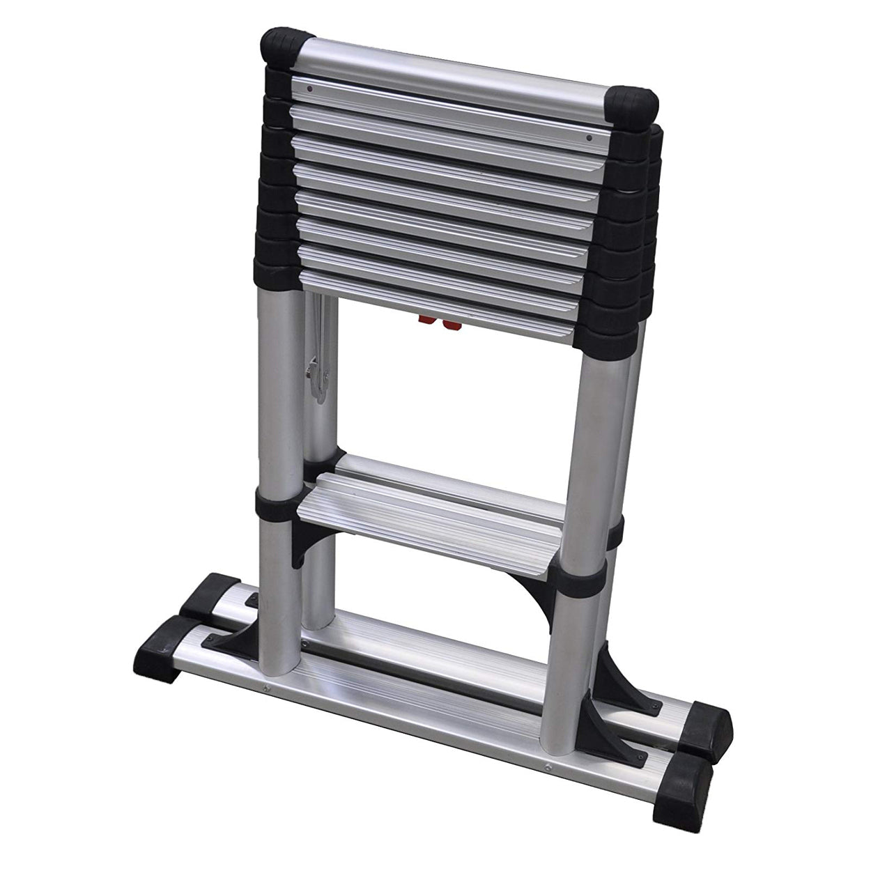 14 ft Reach Professional Wide Step Telescoping A-frame Ladder