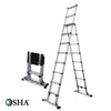 14 ft Reach Professional Wide Step Telescoping A-frame Ladder