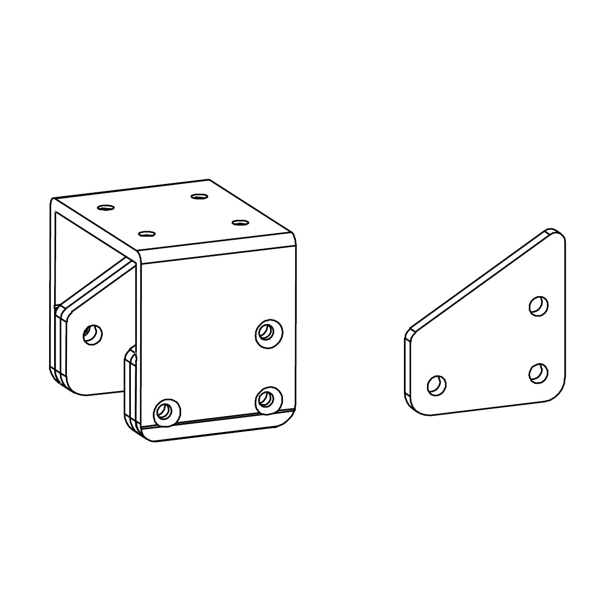 Stair Saddle Bracket for 2.5"-3.5"