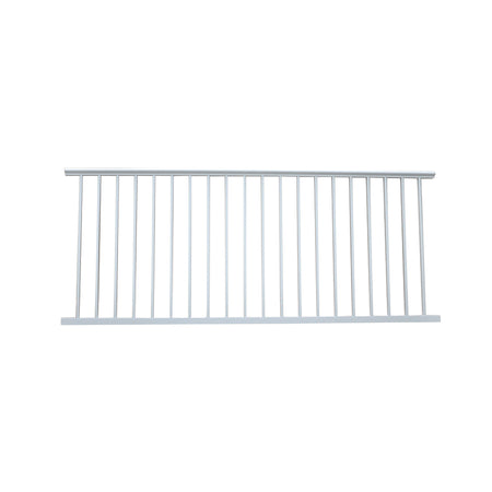 8ft Pre-Assembled Picket Rail section  - White/Black